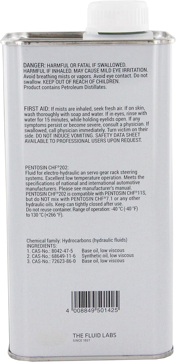 Pentosin 8403107 CHF 202 Synthetic Hydraulic Fluid, 1 Liter, Pack of 1