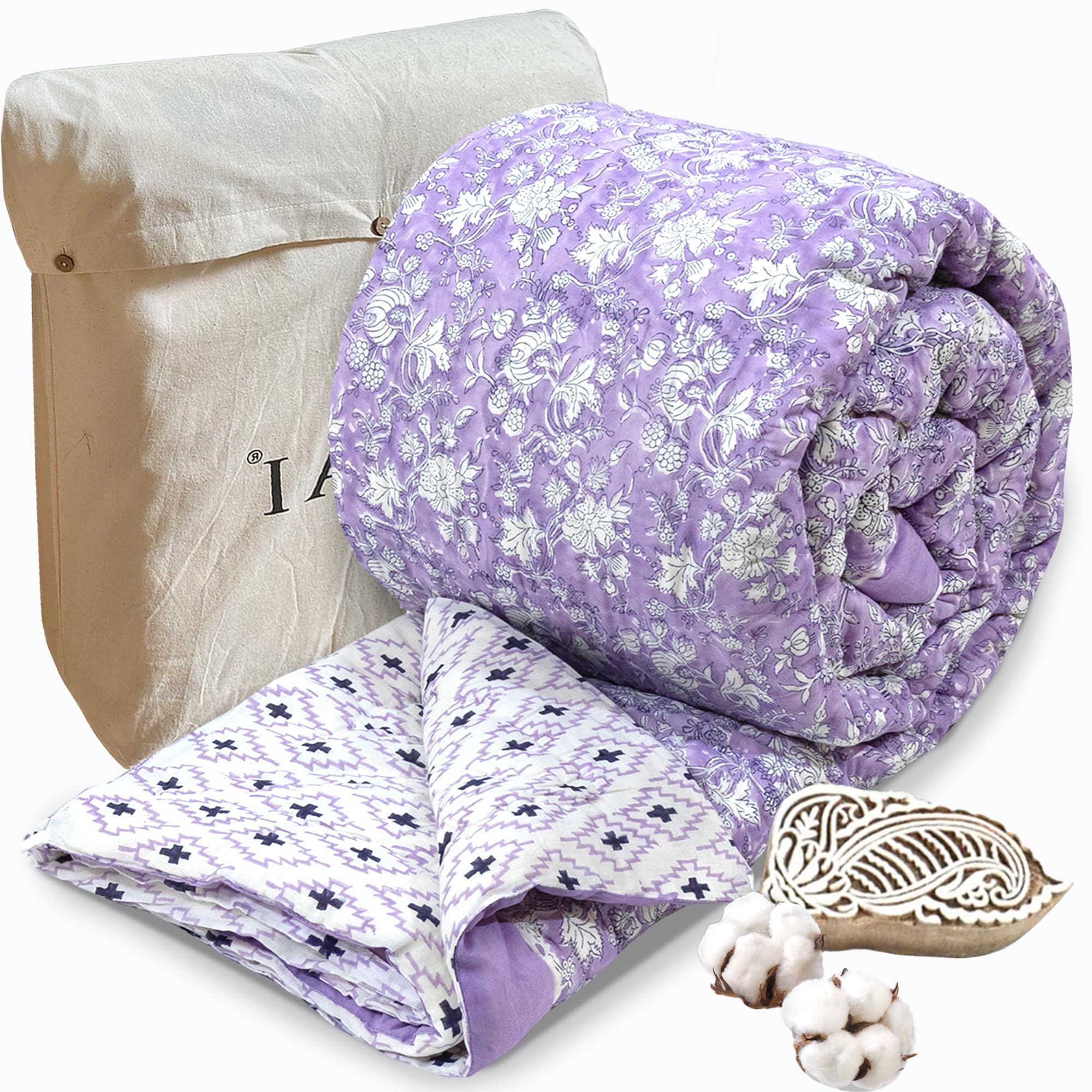 Jaipuri Quilt - Handcrafted Indian Comfort -25