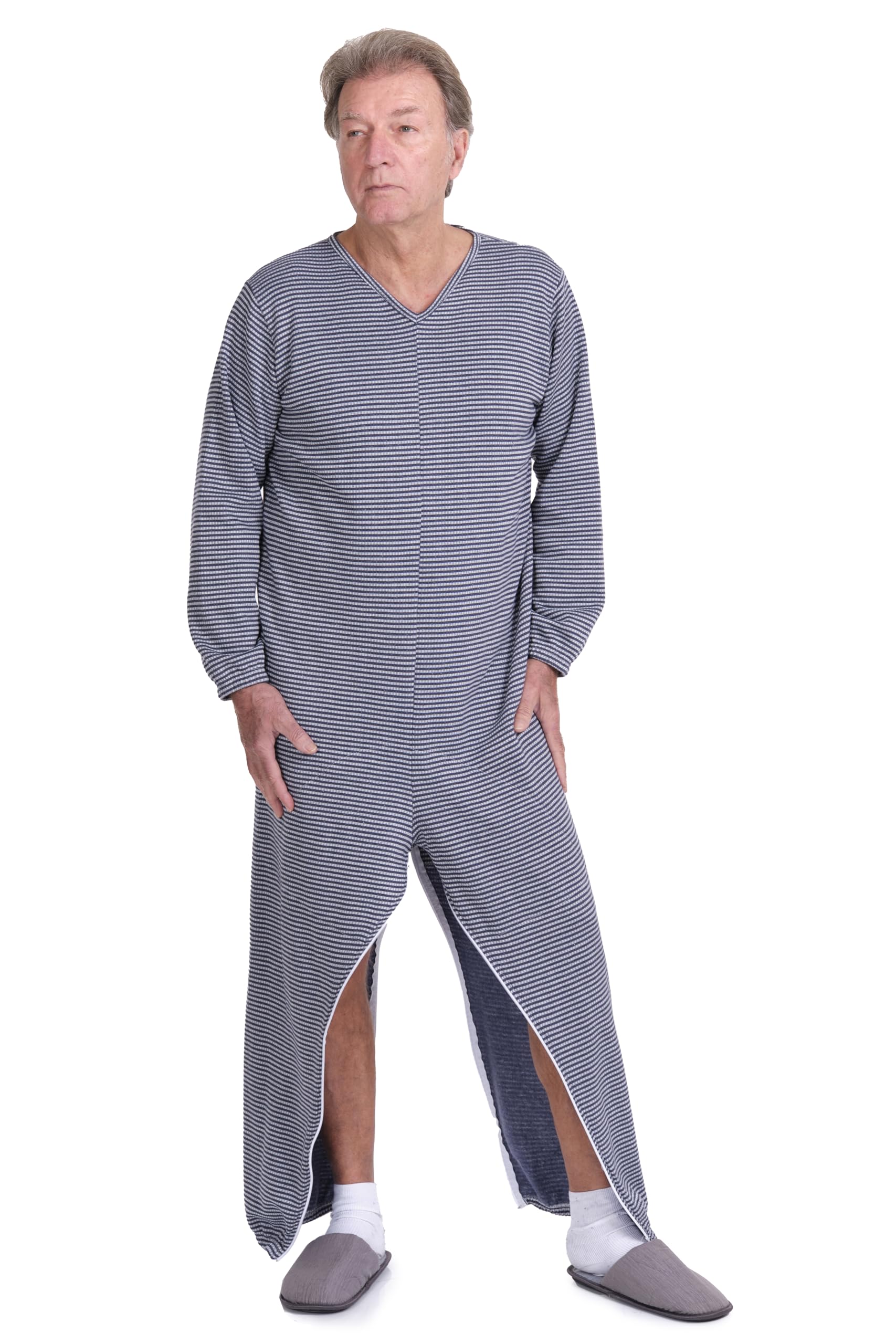 FERRUCCI COMFORT Pijama Tutón Sanitario Comodidad Manga Larga 3 Cremalleras/Cremallera Espalda - Interior Pierna Invierno Tejido Pesado