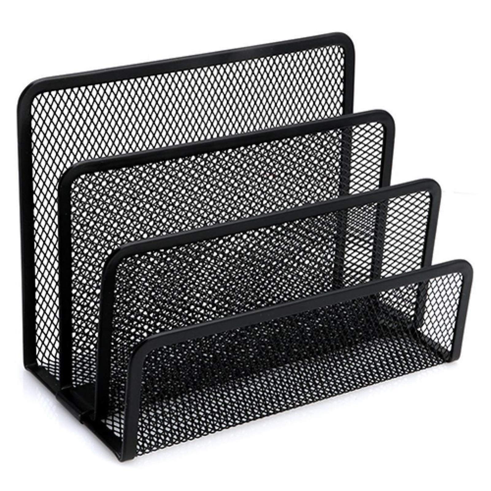 Portariviste Desktop Maglia Lettera Sorter Mail Mayn Toers Stand Holder Documenti Vassoio Desktop File Tray Teraggio di file Organizer Holder Desk Organizer (nero) Cartella espandibile