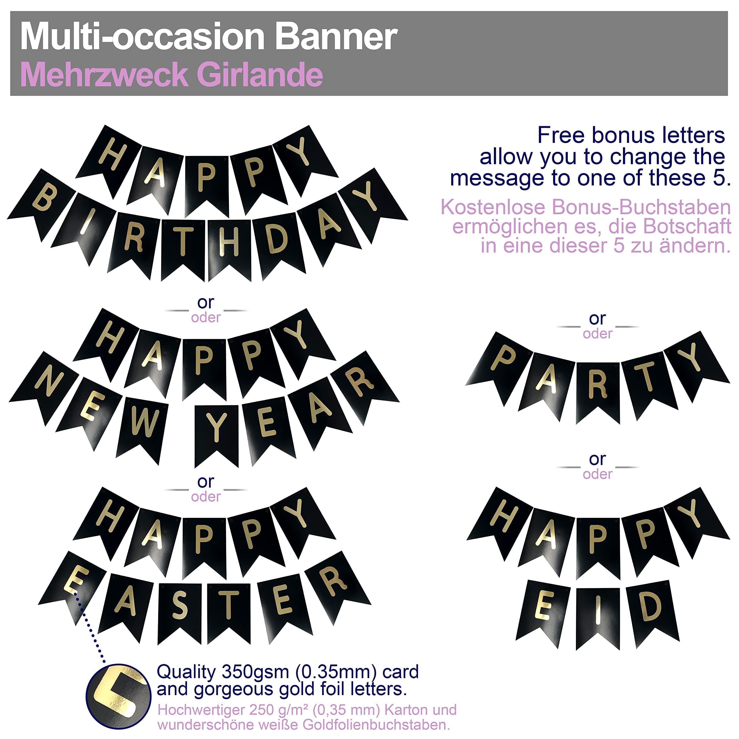 Premium Reusable Birthday Party Decorations Birthday Decoration Set