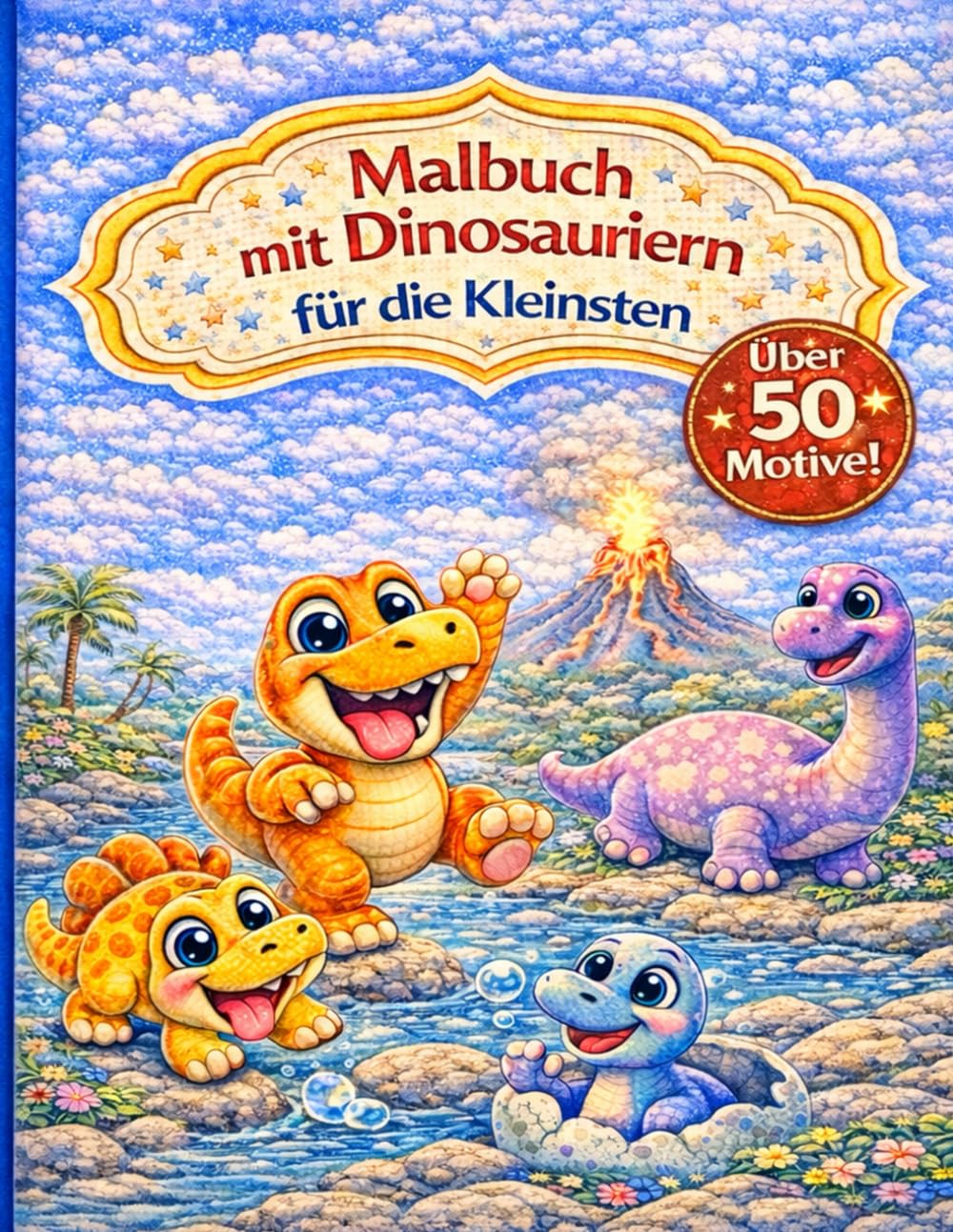 Malbuch mit Dinosauriern: Über 50 Dino-Motive; Perfekt für Kinder ab 4 Jahren