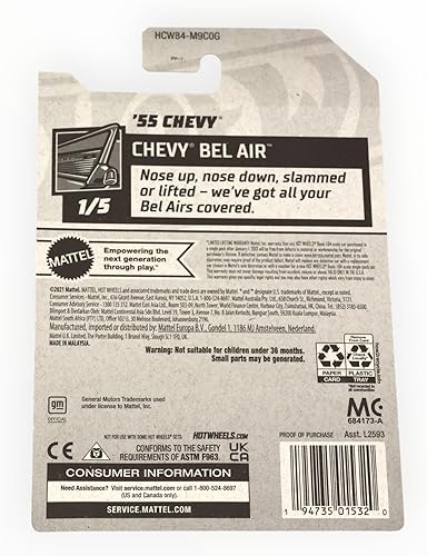 Miniatura 2 de Hot Wheels Chevy 2022 - 55 - Rojo - Chevy Bel Air 15 - 20250