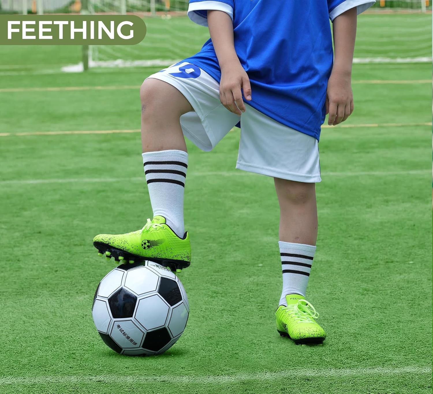 Kids & Youth Soccer Cleats for Girls & Boys – Firm Ground Football Shoes with Durable Long Studs for littls/Big Kids - Image 2