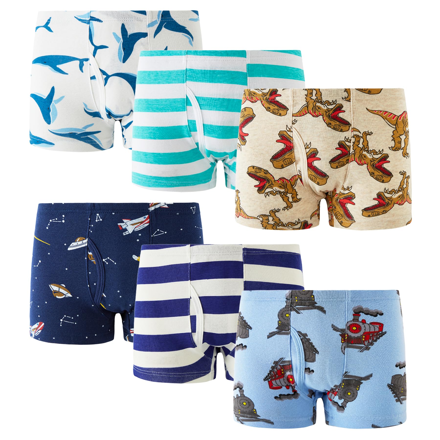 Family Feeling Little Boys' Cotton Boxer Brief Soft Underwear