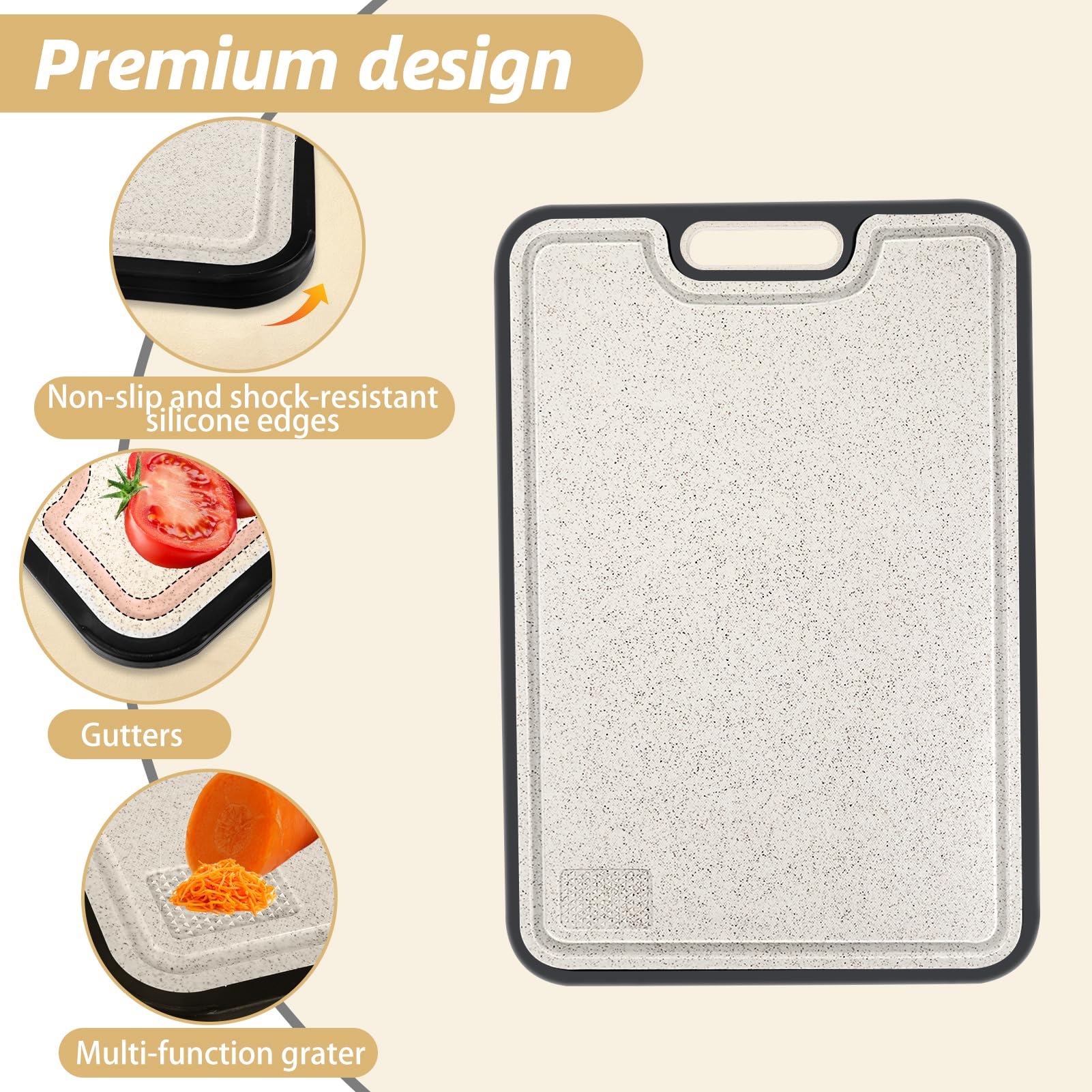 Zikenis Planche à Découper Inox Cuisine Antibactérienne Maille Résistant aux Rayures