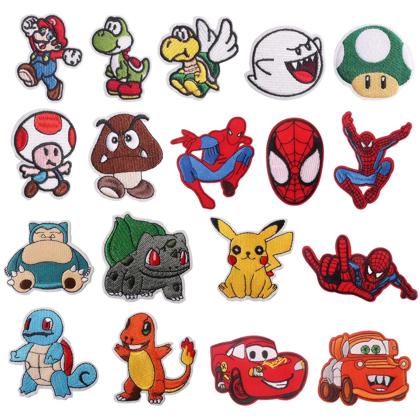 ZkateTrade 18 Stück Patches zum Aufbügeln, Bügelflicken zum Kinder Sortiert, Flicken zum Aufbügeln, Aufnäher zum Aufbügeln oder Aufnähen Kinderkleidung, Hosen, Rucksäcke, Hüte, Jeans