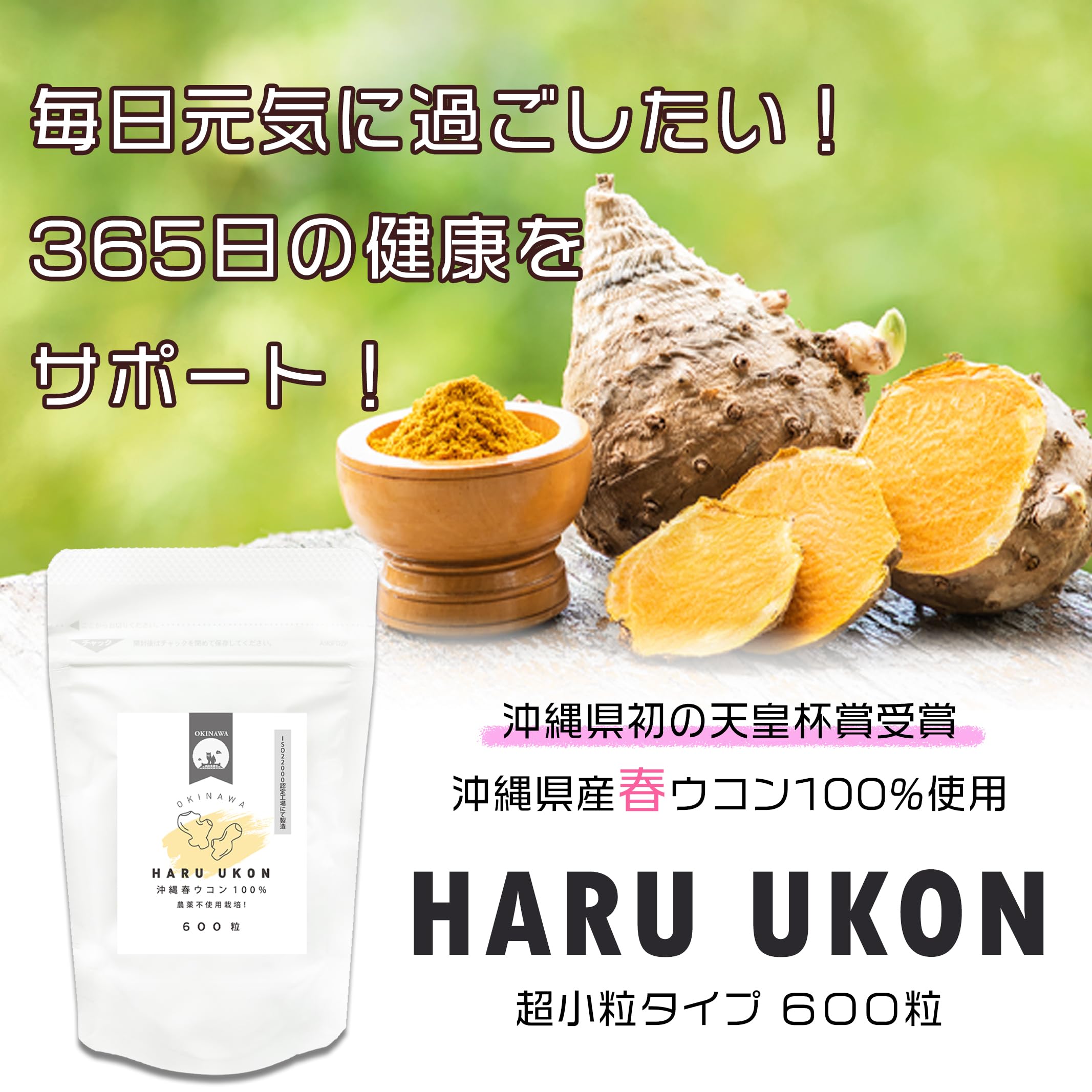 Amazon | 農薬不使用 沖縄 春ウコン サプリ 超小粒 600粒 うこん【国際 