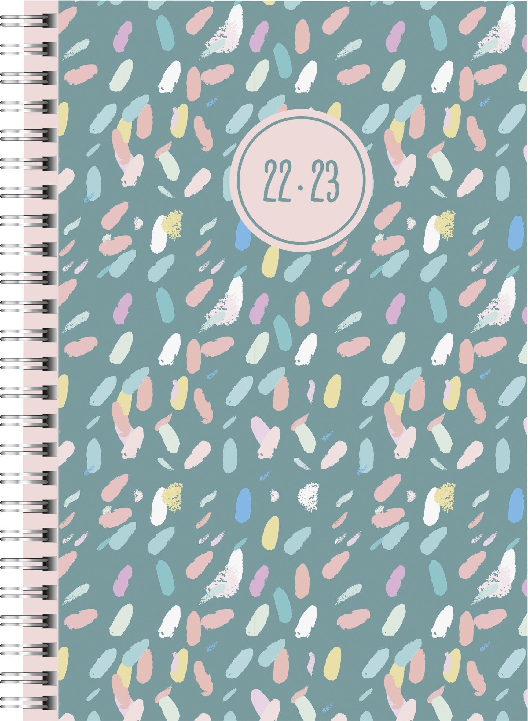 rido/idé Confetti School Diary 2022/2023 A5 2 Pages = 1 Week, Gunt