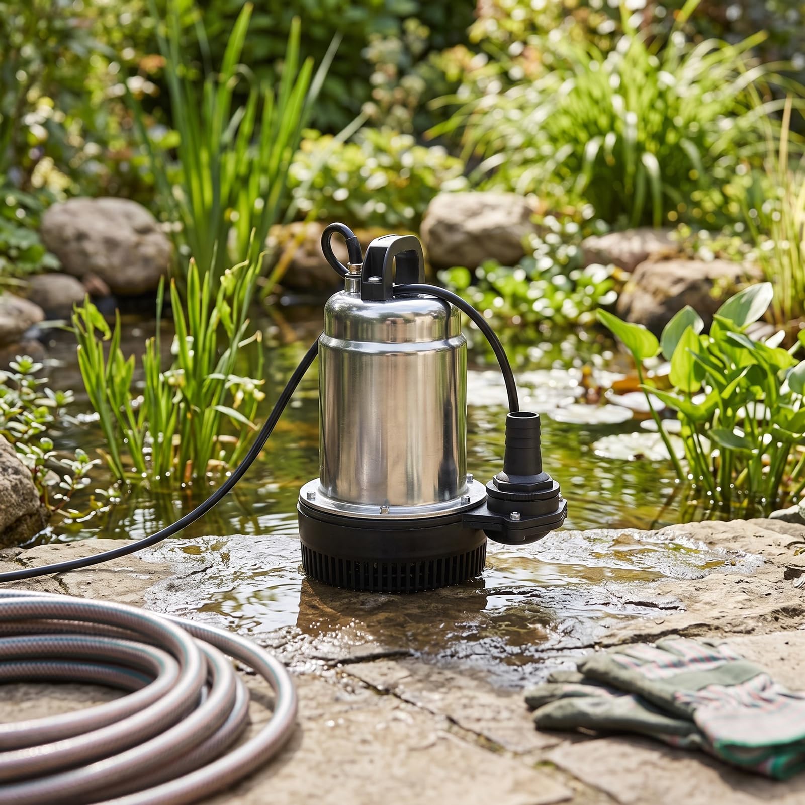 Luocute Bomba de Agua Sumergible Inalámbrica para Baterías, 1003 GPH | Bomba de Transferencia con Cuerpo de Hierro ABS, Cabezal Máximo de 39 Pies, para Agua Limpia y Sucia, Uso en Sótanos de