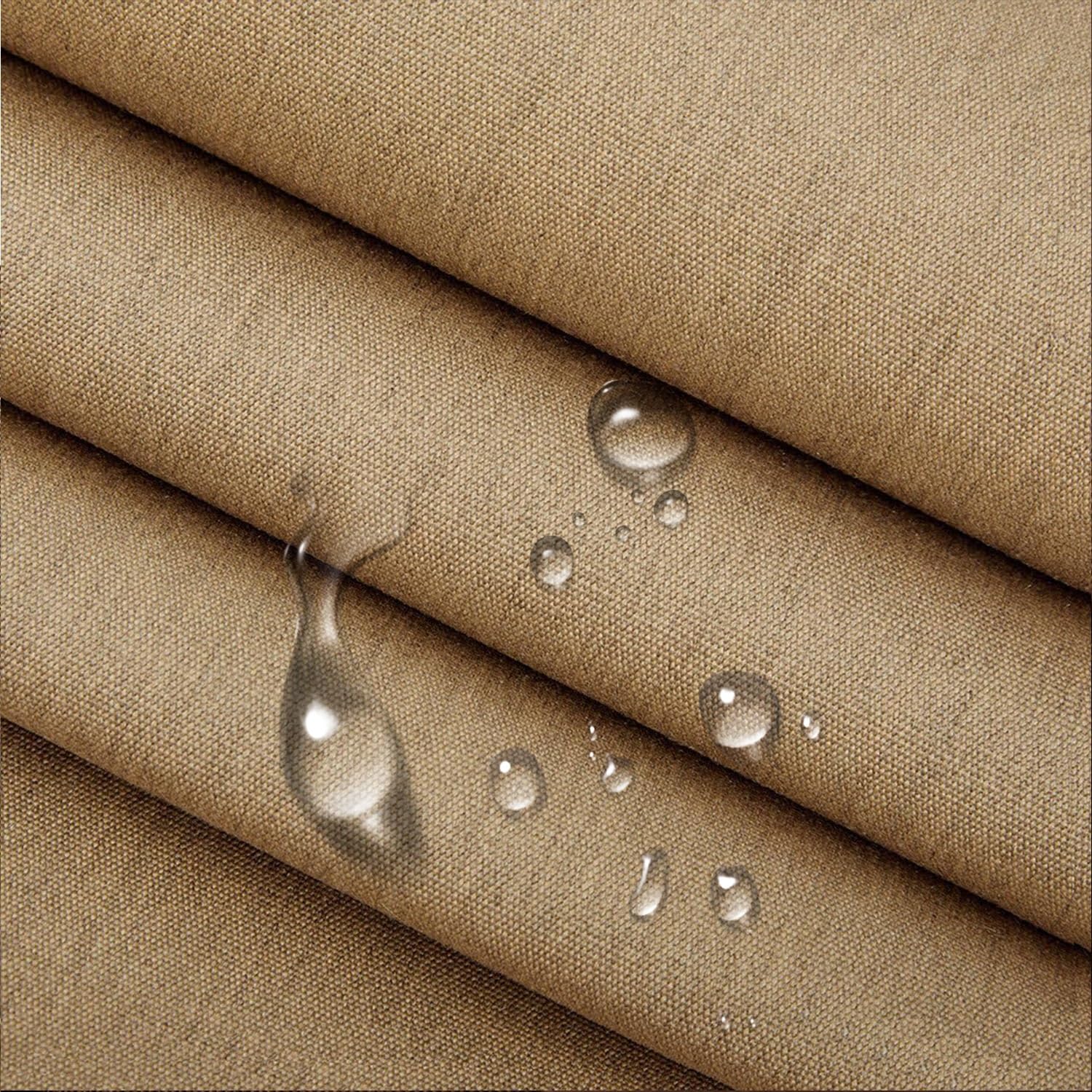 Set 3 Cuscini Impermeabili Divano Esterno Giardino Sostituzione per Mobili in Rattan e Vimini Seduta 110x50x10cm+2 Cuscini Schienale a U 48x48cm per Terrazzo e Balcone(Beige)