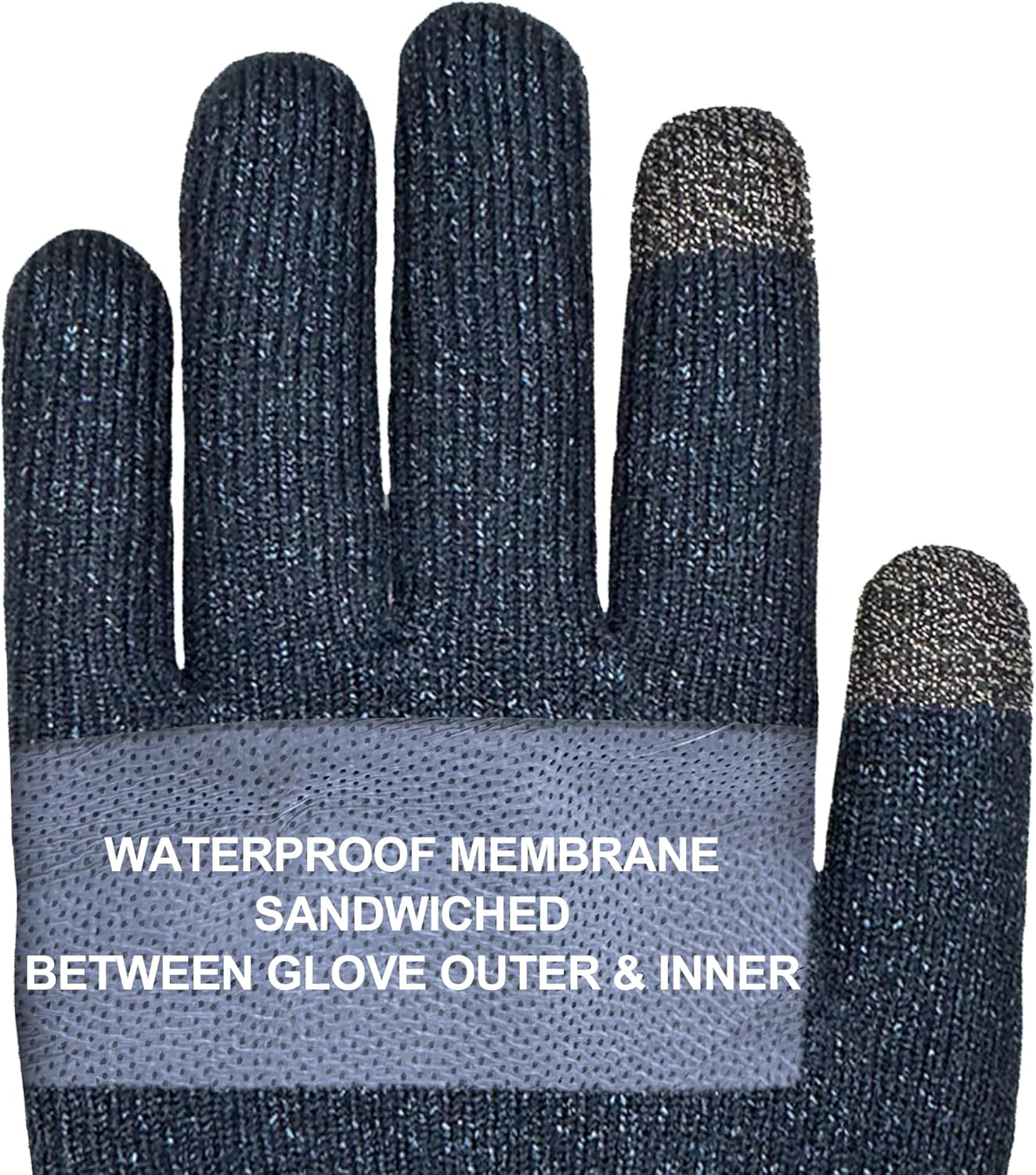 DexShell 防水防風手袋 通気グローブ クールマックスFXインナー ライニンググローブ サイクリング ユニセックス DG368TS2.0 ヘザーブルー