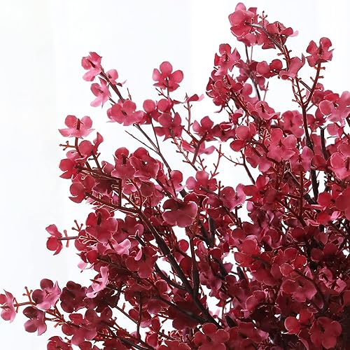 Miniatura 9 de 10 flores artificiales de aliento de bebé, flores blancas falsas de seda para decoración de primavera, boda, arreglo floral de interior, centros de