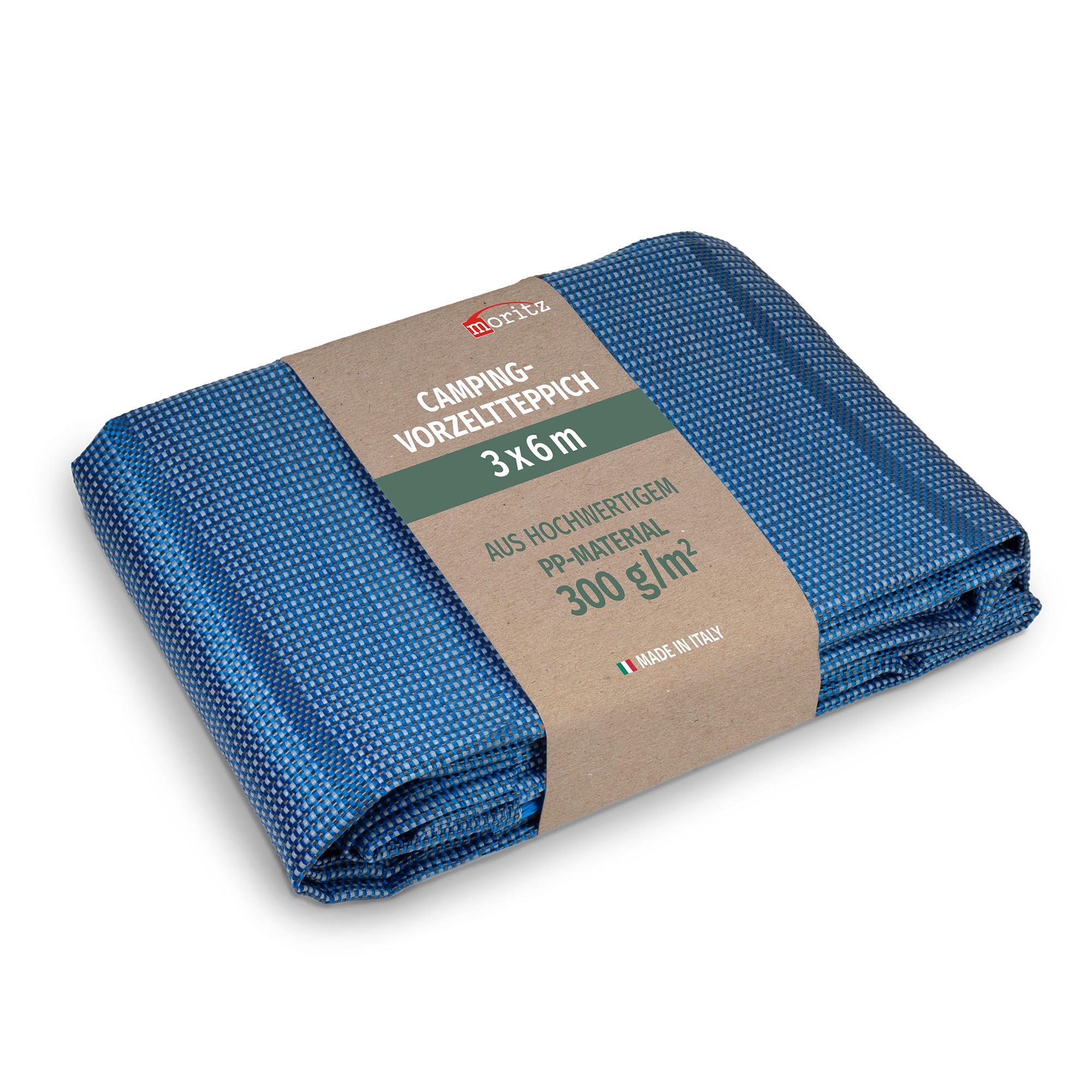 Tapis d'auvent bleu clair 250 x 300 cm PP 300 g/m² résistant aux intempéries UV lavable