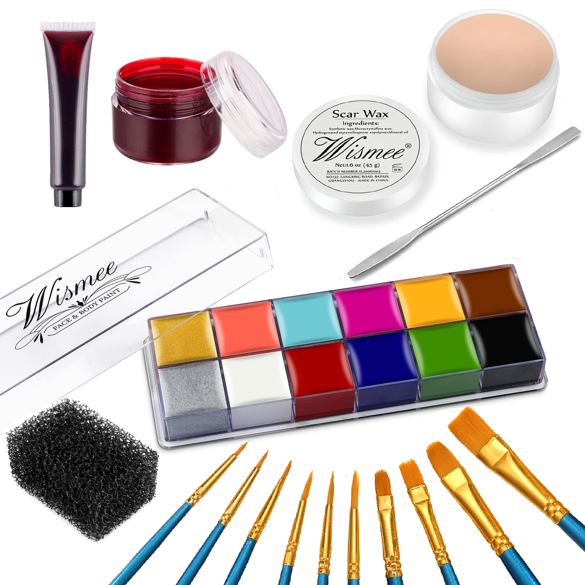 Buy Wismee Pro SFX Makeup Special Effects Kit 12 Colors Face Body Paint