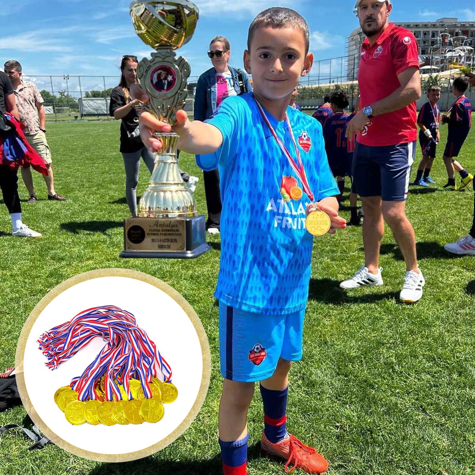 VTYTZZ Medallas Para Niños, 30 Piezas Ganador Medallas de Oro,Medallas Niños,Medalla,Para Escuela, Día Deportivo O Olímpico,Oro Niños Para Deporte,Premios Concursos,Fiesta,Premios — view 6