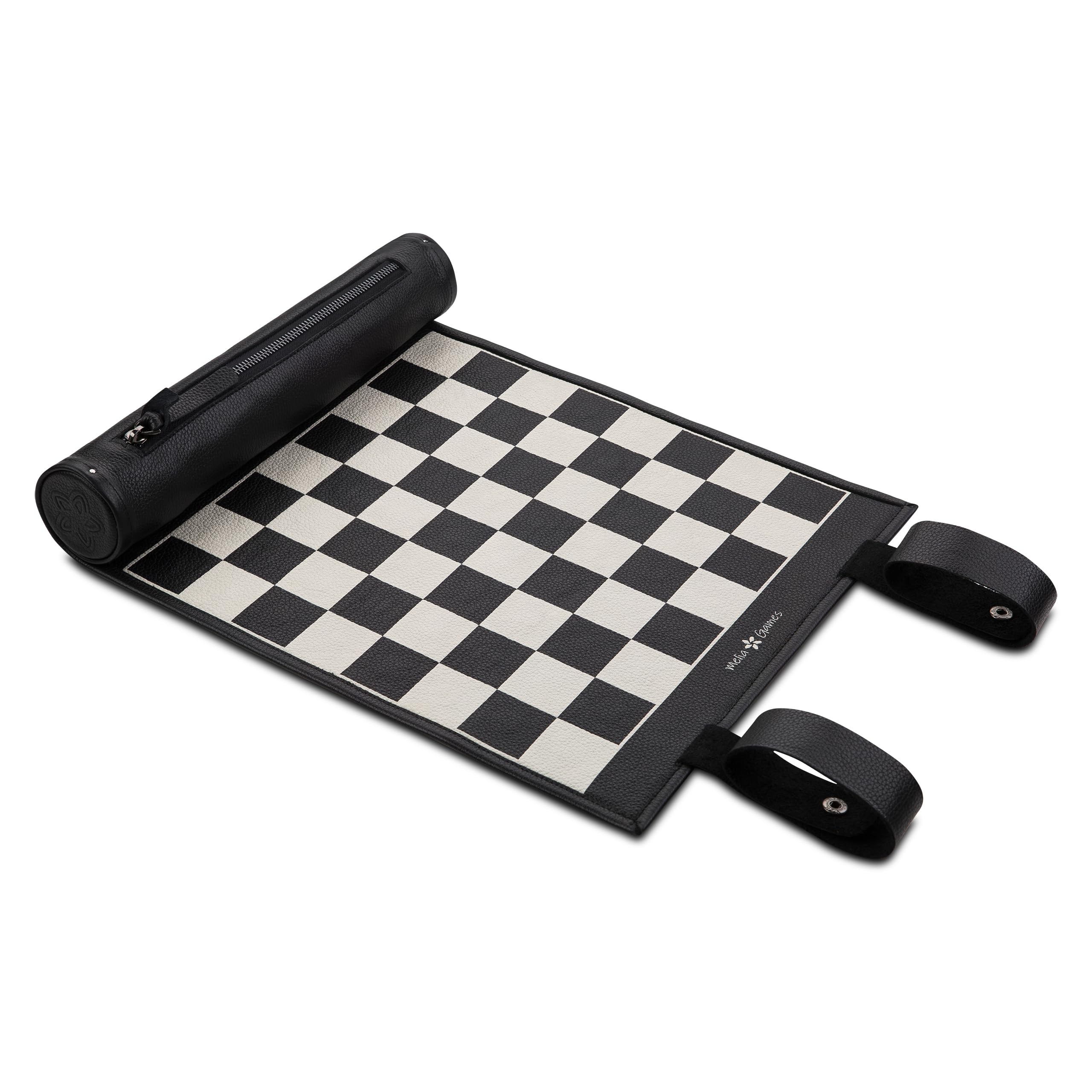 Échecs à Rouler – Échecs de Voyage magnétiques en Cuir véritable avec pièces d'échecs en Bois fabriquées à la Main (Classic Brown)