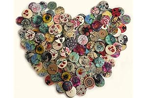 200-Piece Vintage Wooden Buttons for Dazzling DIY Projects