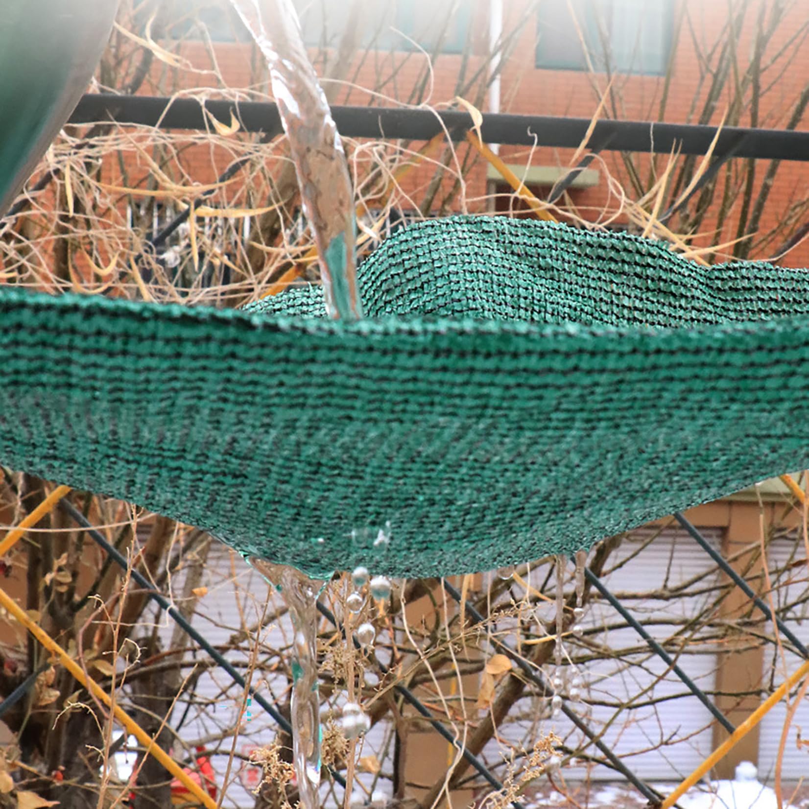 Red de sombra impermeable de alta resistencia, 90 % de bloqueo UV, malla verde, transpirable, tamaños multiusos con ojales (1 x 10 m) para jardín, patio y uso al aire libre
