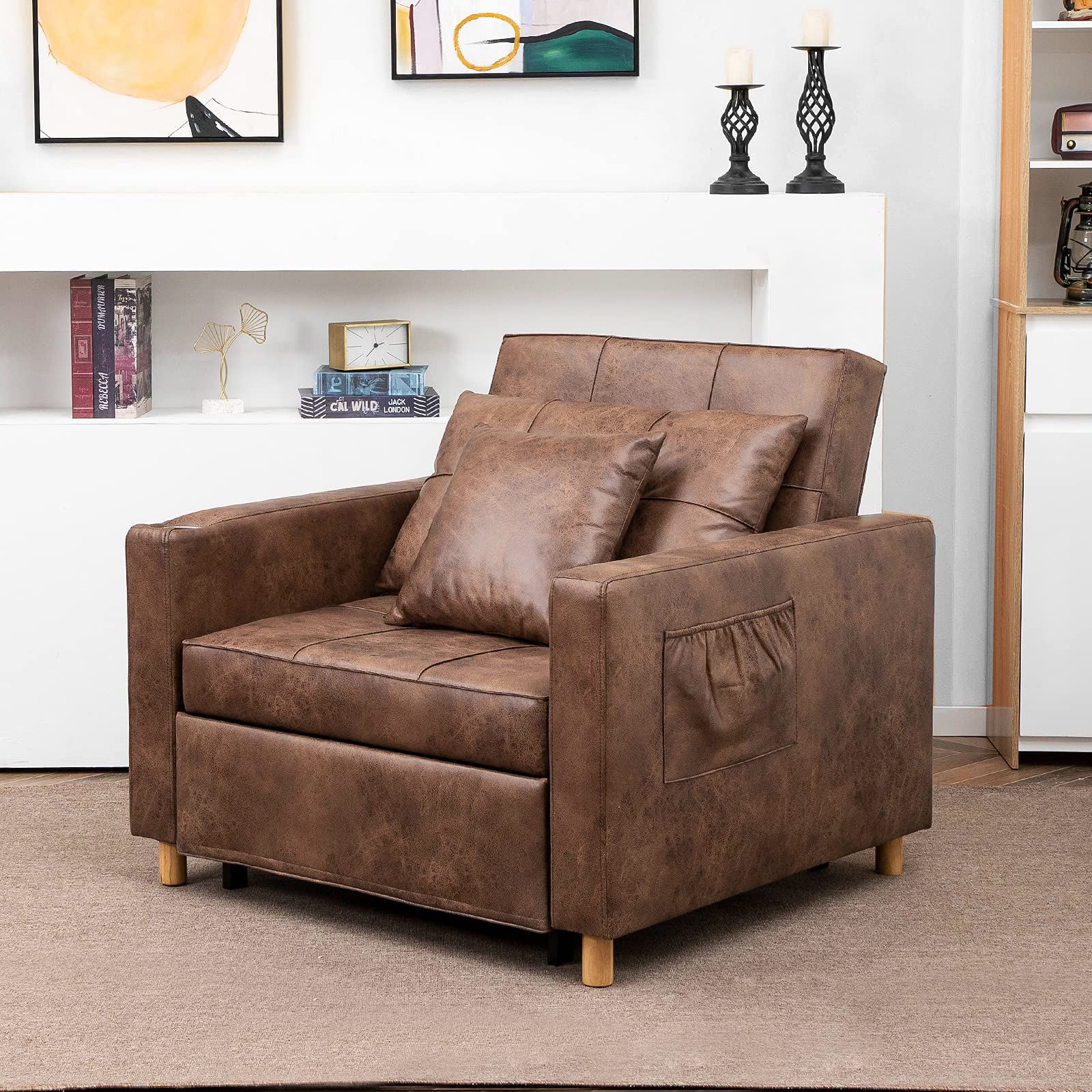 Esright Convertible Chair Bed 3in1, Sleeper Chair Bed, Multi