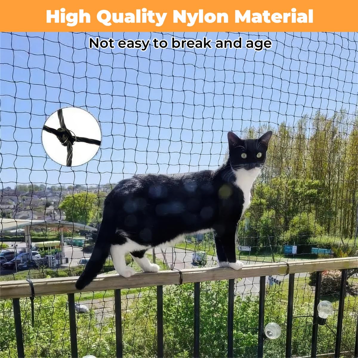 Robuust HDPE Materiaal Tatamiyya Kattennet Voor Balkon, Kattennet Draadversterkt 4x3m, Balkonnet Is Robuust Bijt- En Scheurbestendig, Voor Balkons, Terrassen En Ramen (Olijfgroen Veiligheidsnet 213