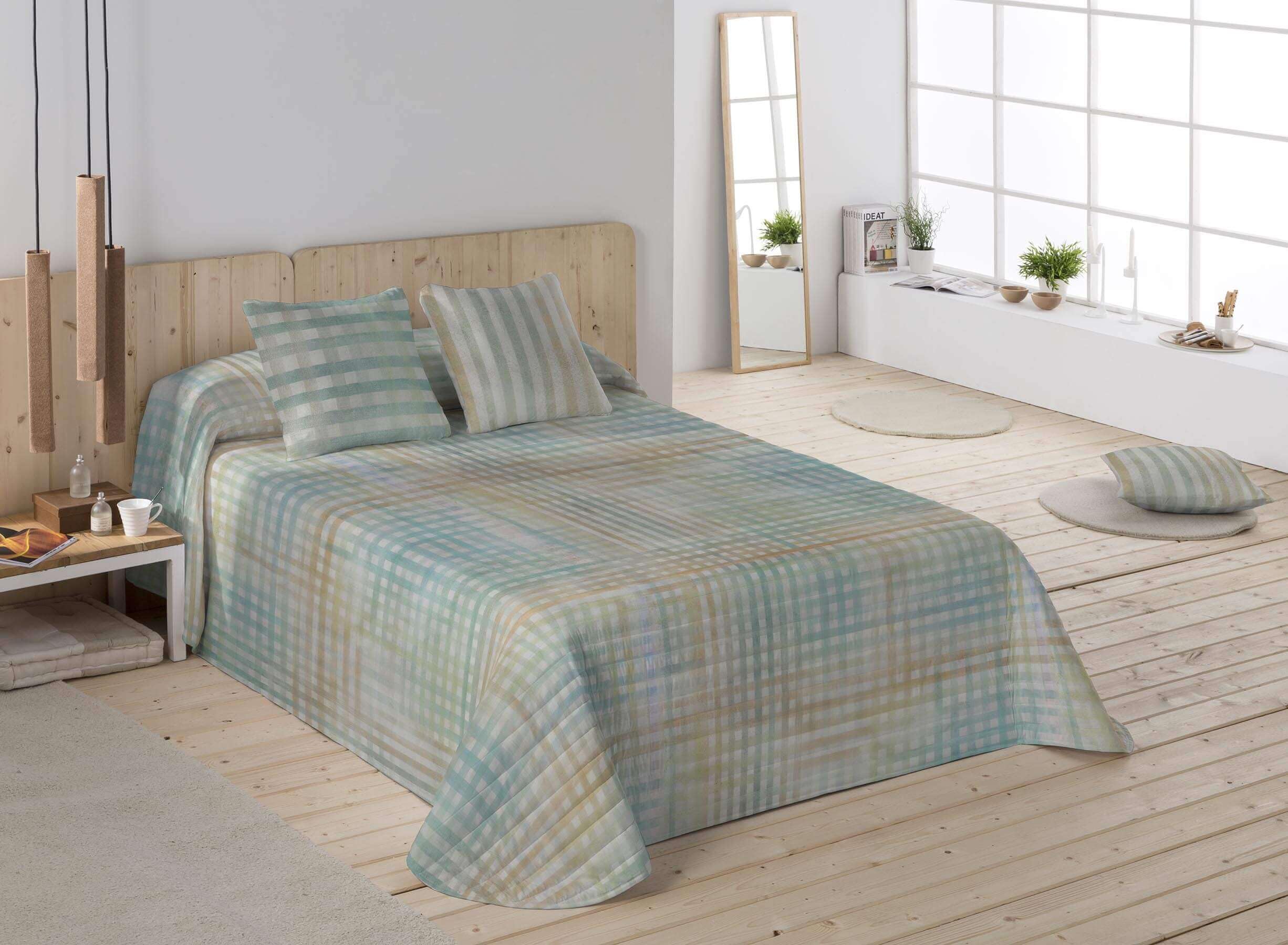 Icehome Colcha Bouti Cama 90, 100% Algodón, Colcha con un Ligero Relleno 180x260, Areu