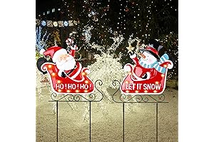 Outdoor Christmas Solar Decorations: Glow Your Holidays with 2-Pack Santa Claus LED Lights
