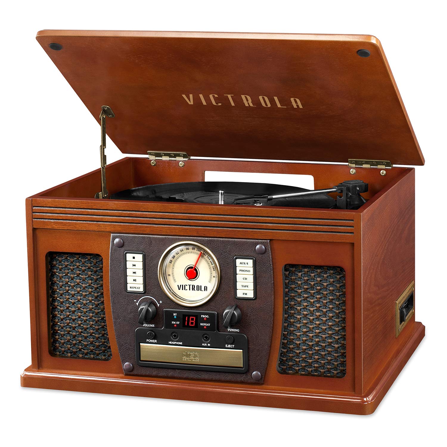 Amazon.com: Victrola's 7-in-1 Sherwood Bluetooth Recordable Record