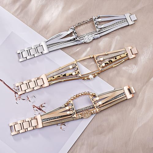 Miniatura 7 de VISOOM Pulsera bohemia con cuentas compatible con Apple Watch Band de 1.575 pulgadas1.496 pulgadas1.614 pulgadas Series 10 9 8 7 SE Series 654 para