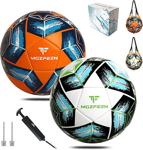 Balón de fútbol tamaño 5 para jóvenes y adultos, entrenamiento en exteriores e interiores, pelota de fútbol para deportes escolares con 1 bomba, 1