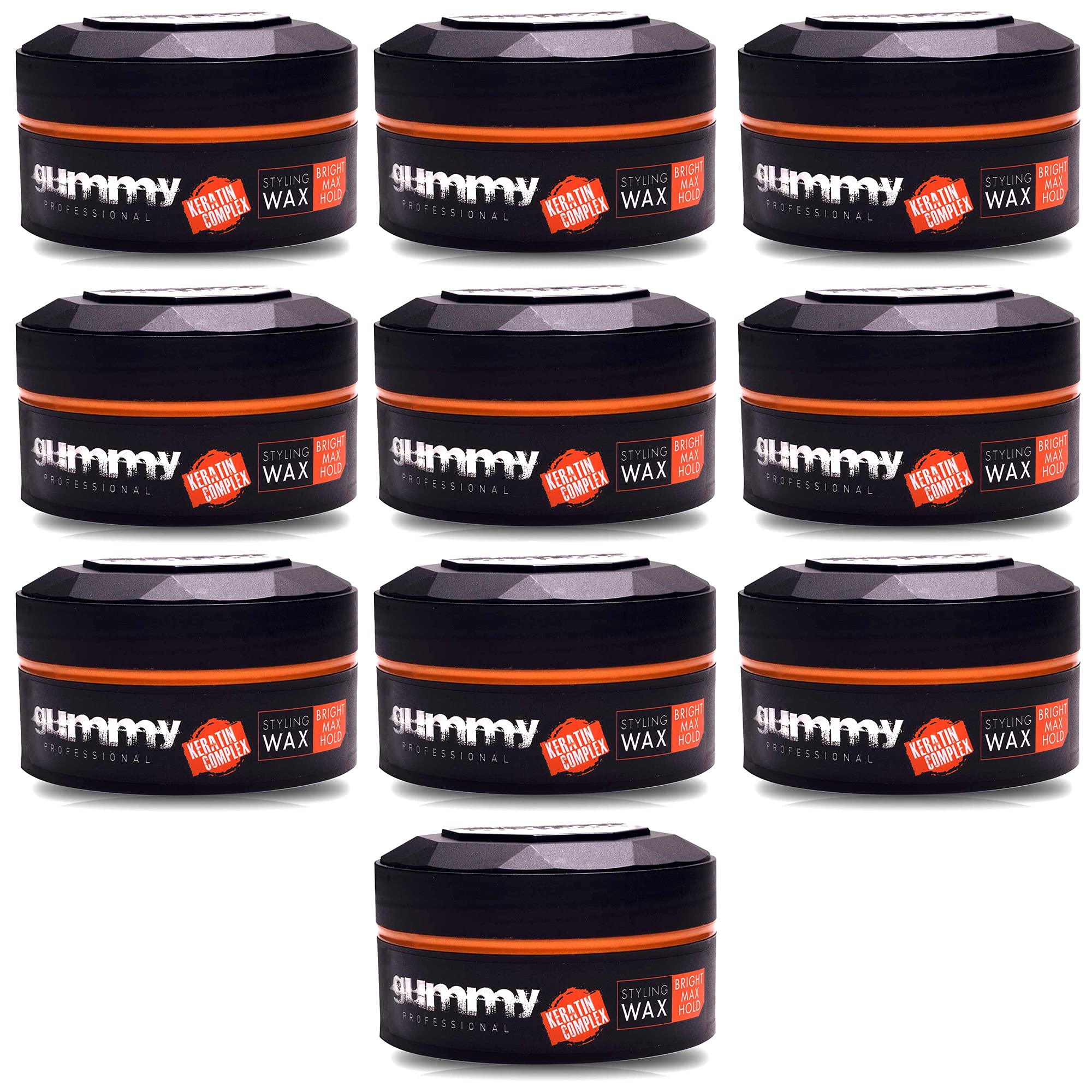 GUMMY HAIR STYLING WAX BRIGHT FINISH MELON SCENT POMADE WATER BASED 150ML x 10 TUBS