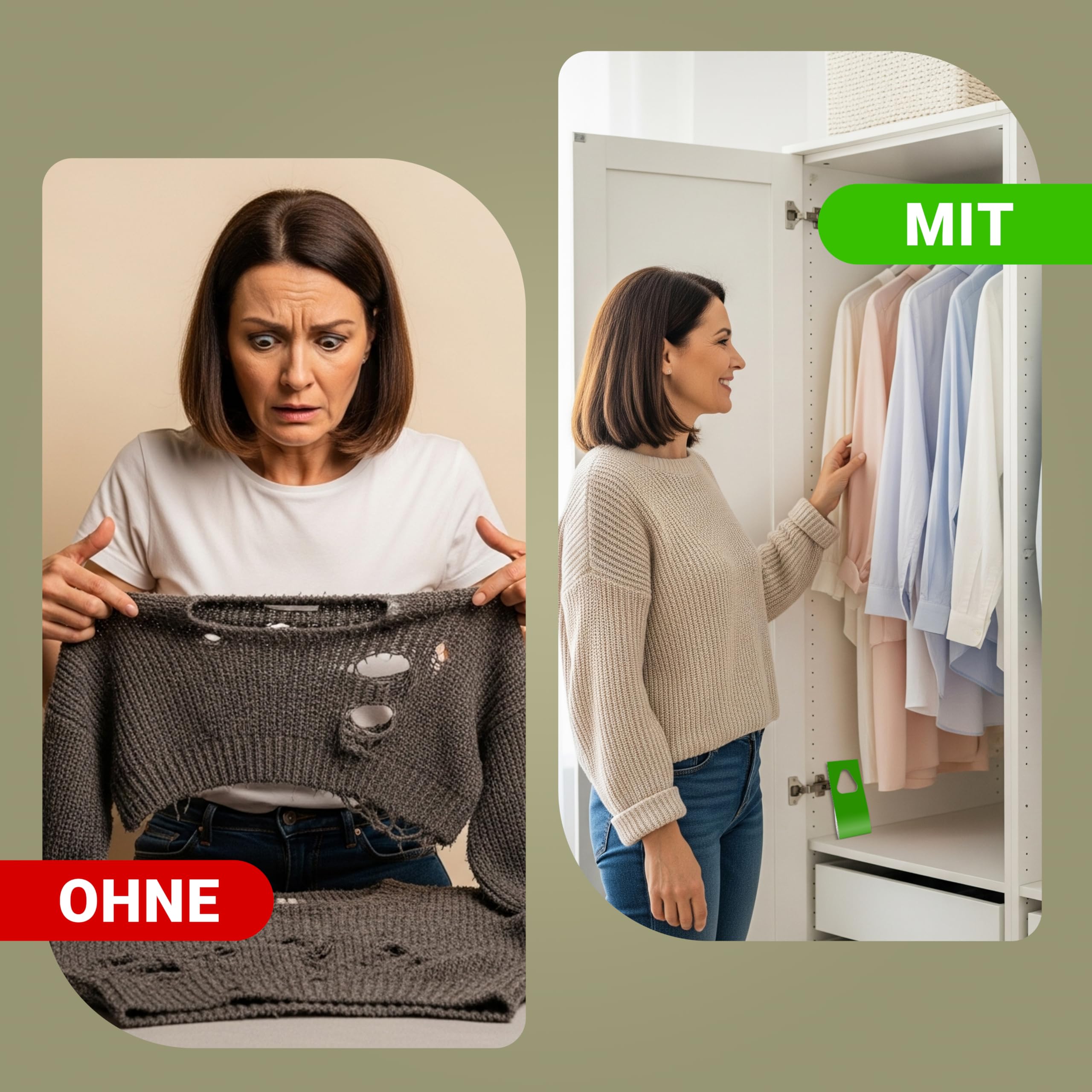 Schlupfwespen gegen Kleidermotten – 1 Lieferung mit 15 Karten – Biologische Mottenbekämpfung – Sofort einsatzbereit – Alternative zu Mottenfalle, Mottenpapier & Mottenspray