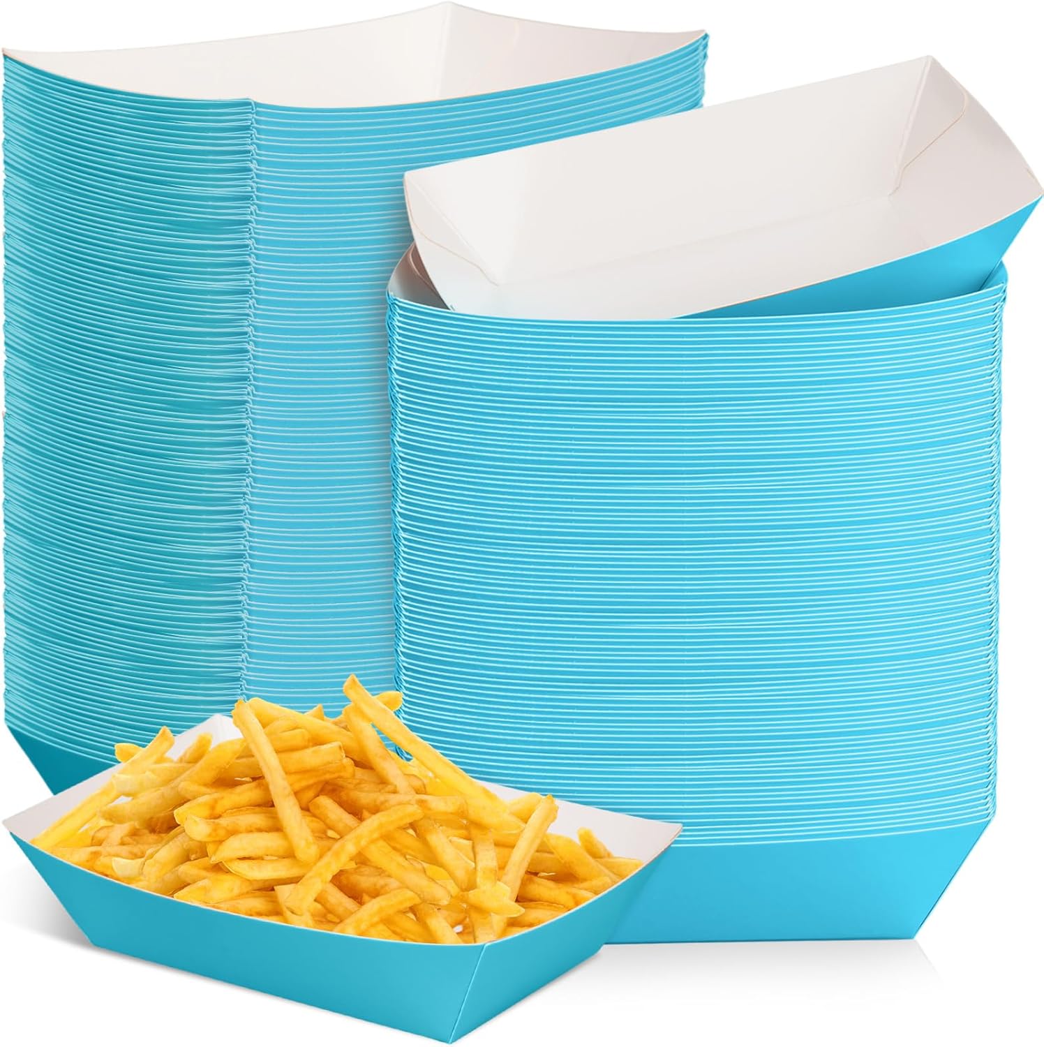 Cholemy 100 Pcs 300 GSM Disposable Paper Food Trays 1 lb