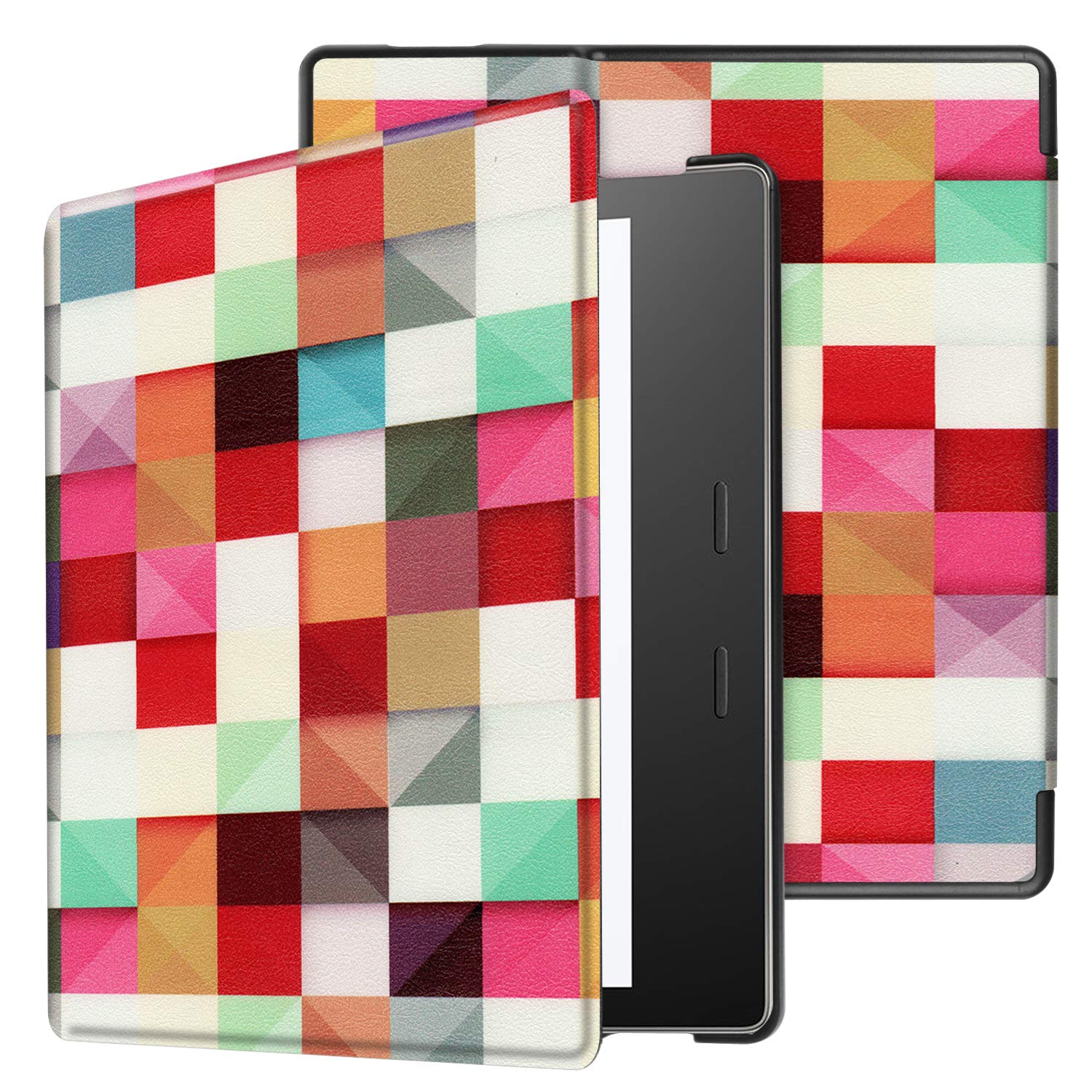 T Tersely Slimshell Case Cover for All-New Kindle Oasis (10th Generation, 2019 Release and 9th Generation, 2017 Release), Smart Cover with Auto Sleep/Wake for Amazon Kindle Oasis 7 inch (Cubes)