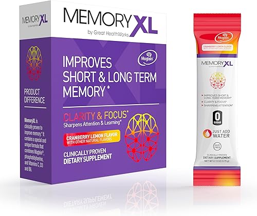 MemoryXL, L-treonato de magnesio suplemento cerebral para la memoria y la concentración Magtein, fosfatidilserina, mezcla de vitaminas. Mejora el