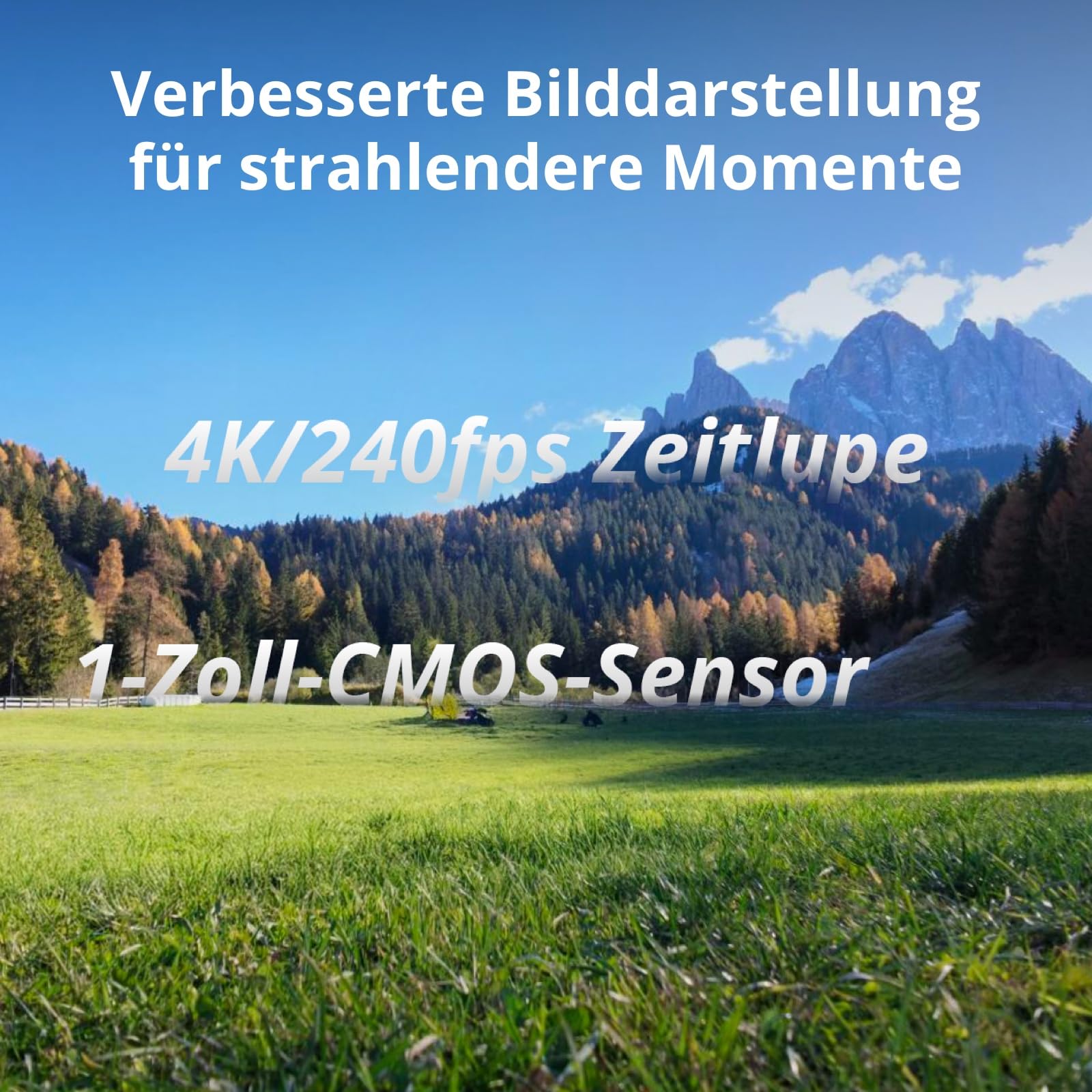 DJI Osmo Pocket 4 Kreativ Combo, Pocket-Gimbal-Vlog-Kamera, 1″ CMOS und 4K/240fps, 3-Achsen-Stabilisierung, 2× verlustfreier Zoom, 107 GB integrierter Speicher, Mic 3 Sender, Fülllicht