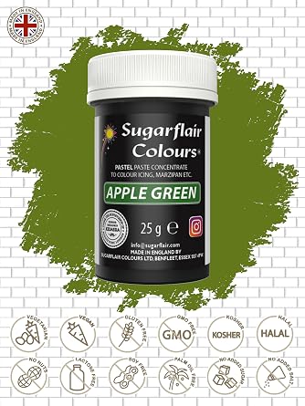 Sugarflair Apple Green Food Colouring Paste 25g