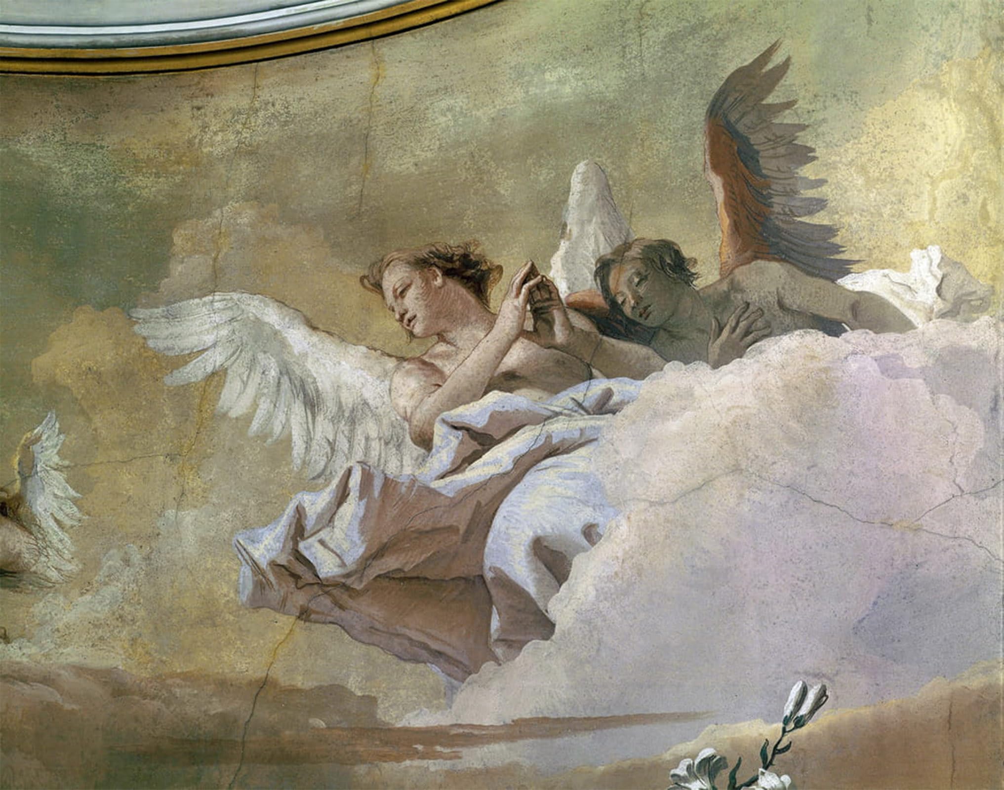 POSTERIIk Vintage Art Print Images Pictures Print Glory of Angels by Battista Tiepolo Modern Colour Posters for Office Home Decor 60x90cm