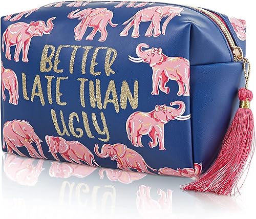 WOOMADA Bolsa de maquillaje grande con cremallera, organizador de cosméticos de viaje portátil para mujeres y niñas, accesorios organizador de