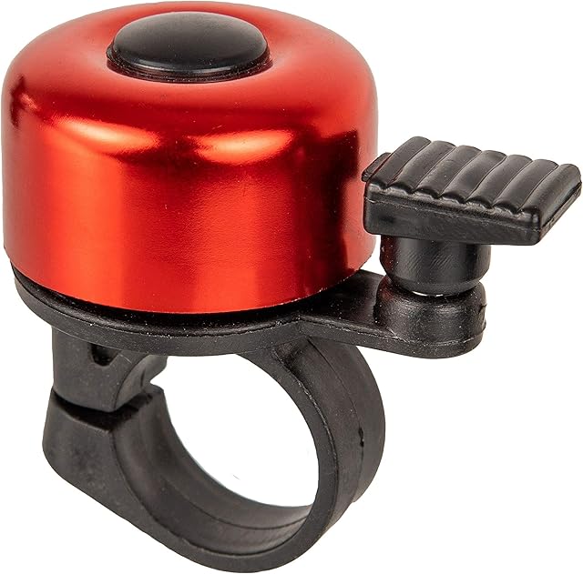 Dzwonek rowerowy do kierownicy Ø 21 mm - Ø 25 mm, ze śrubami mocującymi, przezroczysty dzwonek do roweru, uniwersalny róg do roweru, akcesoria