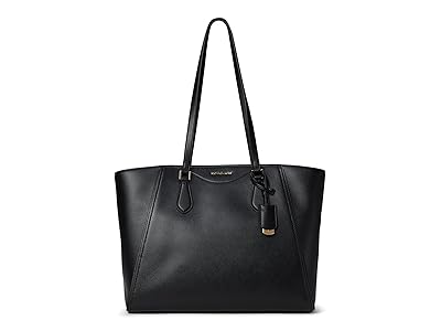 MICHAEL Michael Kors Taryn Large Function Top Zip Tote Tote Handbags Black 1 : LG, Polyester