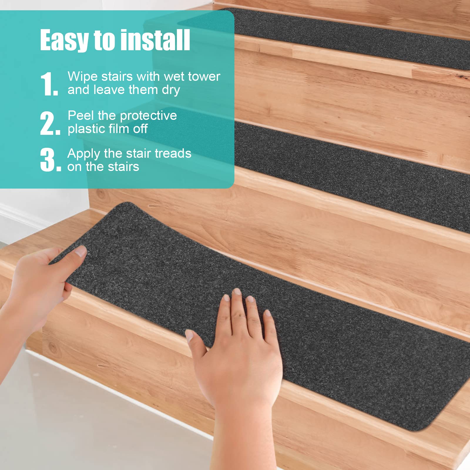 ToStair NonSlip Stair Treads For Wooden Steps,8 X 30(15