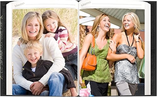 Miniatura 4 de Pioneer Photo Albums LBT-57SM - Álbum de fotos de 50 bolsillos con cubierta de cuero sintético estilo mármol plateado y negro para impresiones de 5