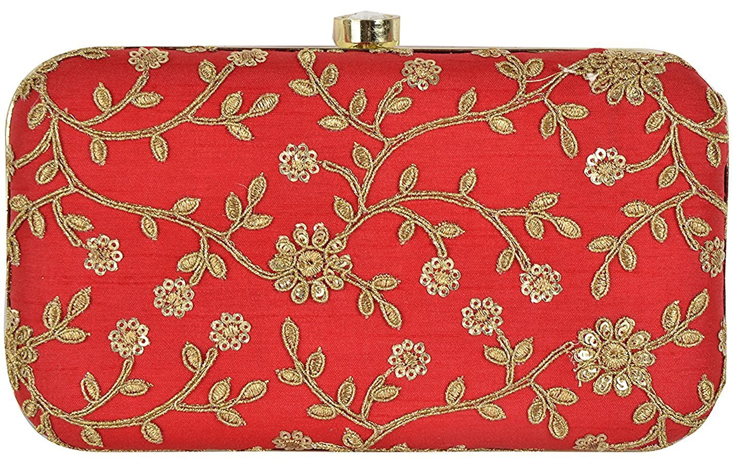 TOOBA Handicraft Hand Embroidered Box Clutch Bag Purse for Bridal 6x4 Box Clutch Casual, Wedding Bag for Women & Girls (B01N172IM2) Amazon Price History, Amazon Price Tracker