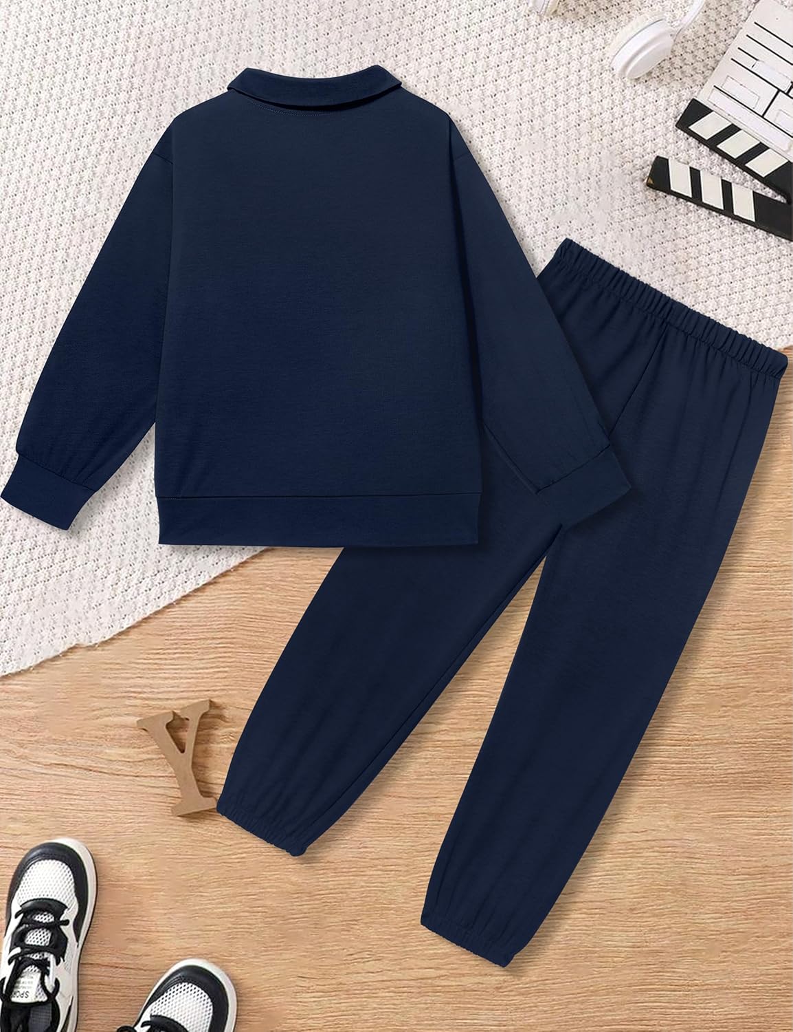 MIGU Boys Clothes for Boys Outfits Set Half-Zip Pullover Sweatshirt and Sweatpant 2pcs Boys Tracksuit - Image 6