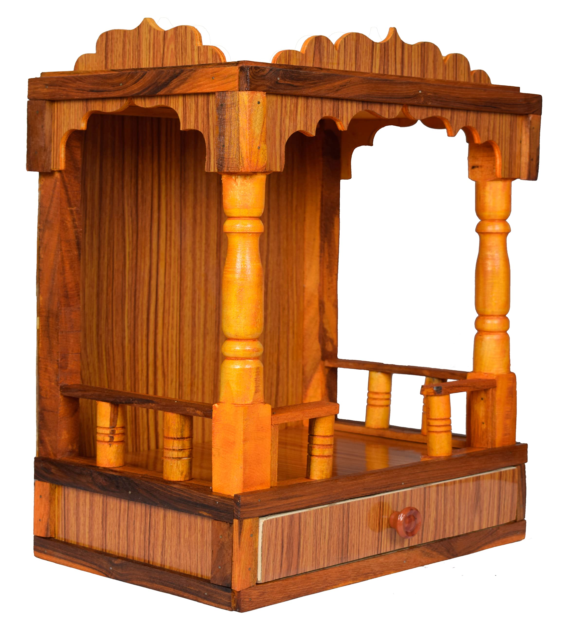 Quantech Handpainted Wooden Home Temple Home Mandir God Stand Home ...