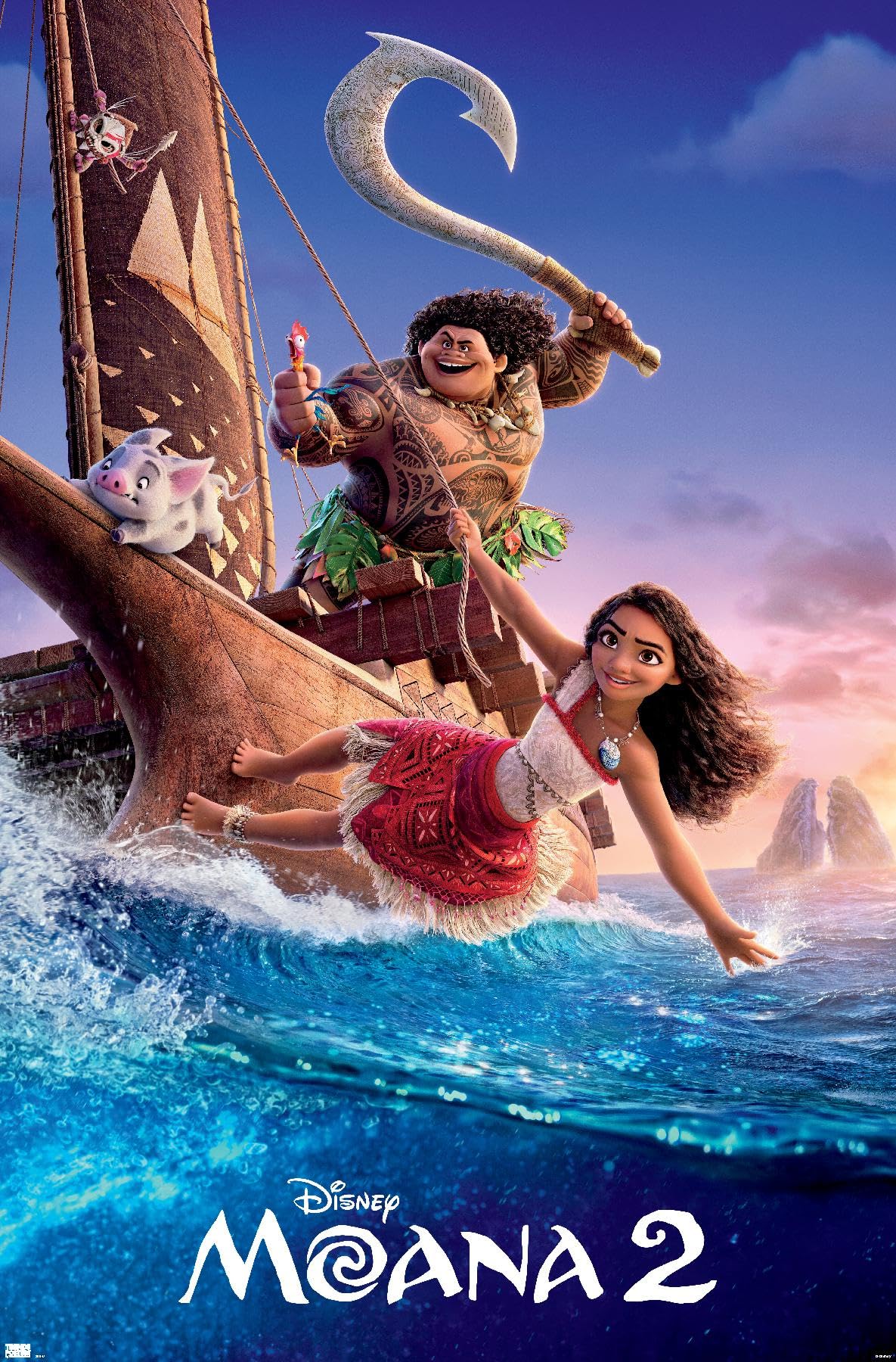 Amazon.com: Disney Moana 2 - One Sheet Wall Poster, 34L