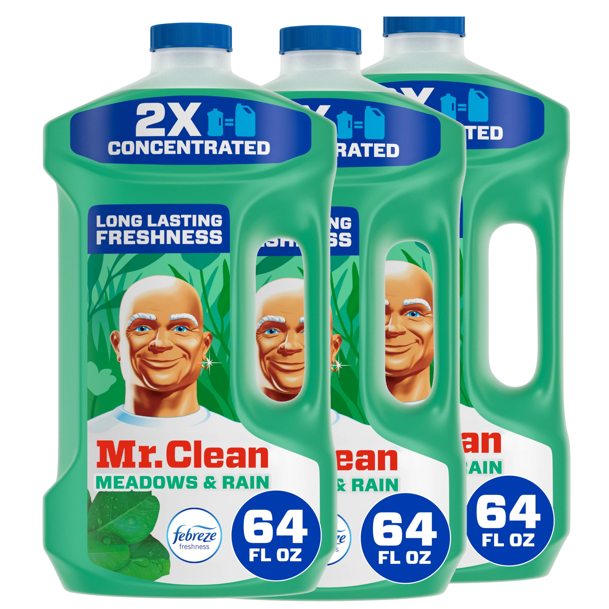 Amazon.com: Mr Clean Multi Purpose Meadows Rain Liquid Cleaner Professional  Household Non-Toxic Hardwood Floor Cleaner, 64 Ounce, New and Improved 2X  Concentrated Solution, with NOIS Tissue Pack : Health & Household