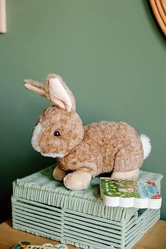 Miniatura 4 de The Petting Zoo Peluche de conejo, regalos para niños, animales salvajes de la vida silvestre, conejo marrón, 12 pulgadas