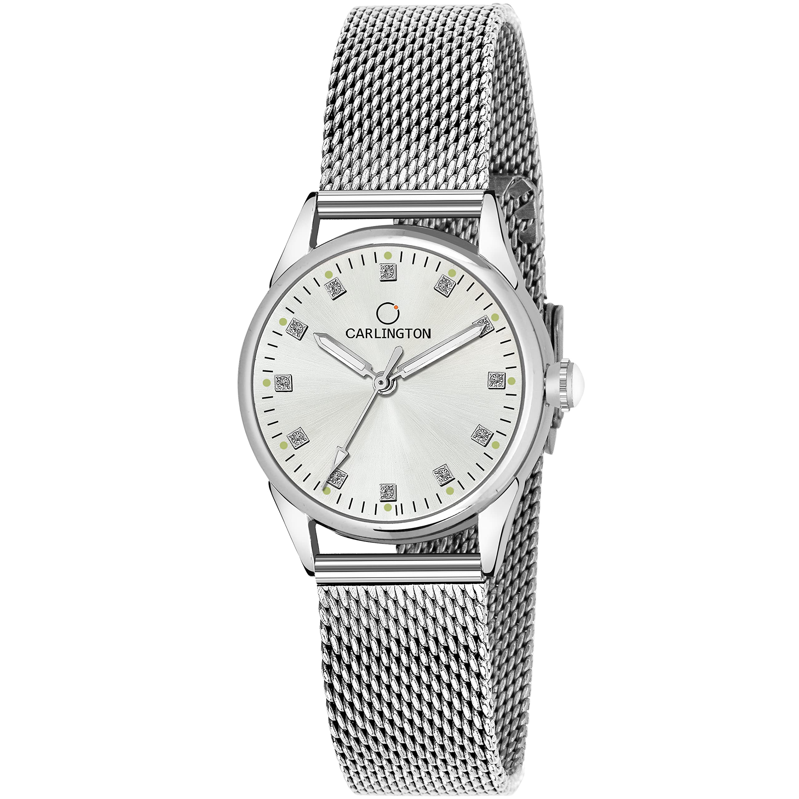 Carlington Metal Analog Dial Women Watch, Silver Band (B09LQNMBFG) Amazon Price History, Amazon Price Tracker